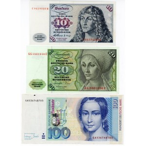 Germany - FRG 10 - 20 - 100 Deutsche Mark 1960 - 1996