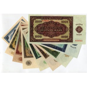 Germany - DDR Full Set of 9 Banknotes 1948