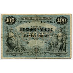 Germany - Empire Bayerische Notenbank 100 Mark 1900
