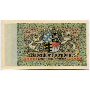 Germany - Weimar Republic Bayerische Notenbank 20000 Mark 1923