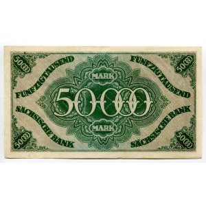 Germany - Weimar Republic Sachsische Bank 50000 Mark 1923