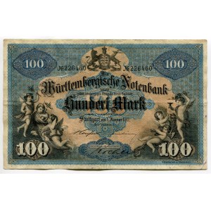Germany - Empire Wurttembergische Notenbank 100 Mark 1911