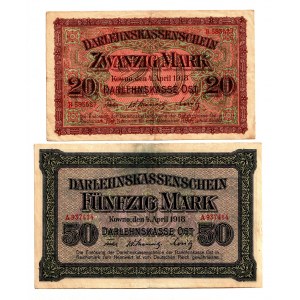 Germany - Empire Kowno 20 - 50 Mark 1918