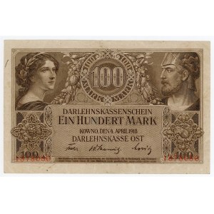 Germany - Empire Kowno 100 Mark 1918