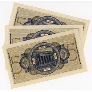 Germany - Third Reich 3 x 5 Reichsmark 1940 - 1945 (ND)