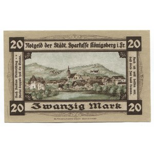 Germany - Empire Konigsberg 20 Mark 1918