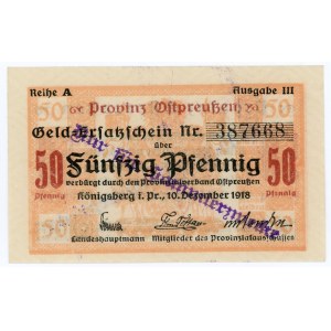 Germany - Empire Konigsberg 50 Pfennig 1918