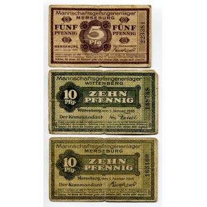 Germany - Empire Merseburg & Wittenberg 5 - 2 x 10 Pfennig 1916 Kriegsgefangenengeld
