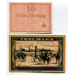 Germany - Weimar Republic Glogau 10 Pfennig - 2 Mark 1918 - 1922 (ND)