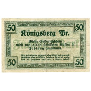 Germany - Weimar Republic Konigsberg 50 Mark 1922