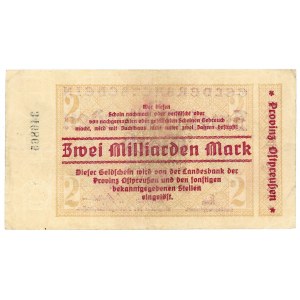 Germany - Weimar Republic Konigsberg 2 Milliard Mark 1923