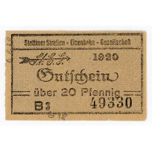 Germany - Weimar Republic Stettin 20 Pfennig 1920