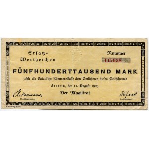 Germany - Weimar Republic Stettin 500000 Mark 1923