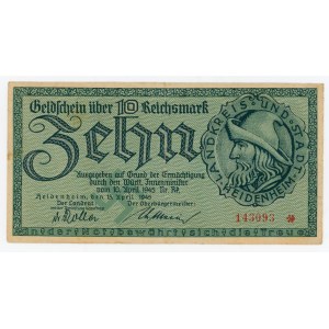 Germany - Third Reich Heidenheim 10 Reichsmark 1945