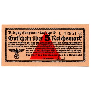 Germany - Third Reich Lagergeld 5 Reichsmark 1940