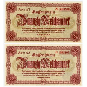 Germany - Third Reich Reichenberg / Liberec 2 x 20 Reichsmark 1945 Czech Notgeld