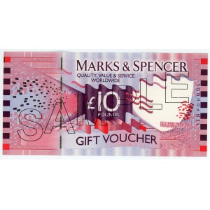 Great Britain Marks & Spencer 10 Pounds 2000 th (ND) Voucher Specimen