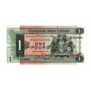 Scotland Clydesdale Bank 1 Pound 1963