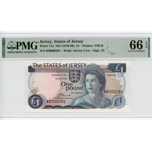 Jersey 1 Pound 1976 - 1988 (ND) PMG 66 EPQ