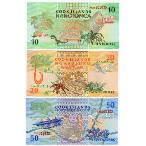 Cook Islands 10 - 20 - 50 Dollars 1992 (ND)