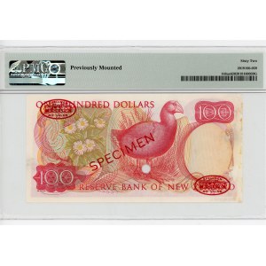 New Zealand 100 Dollars 1967 - 1968 (ND) Specimen PMG 62
