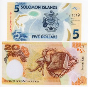 Oceania 5 Dollars & 20 Kina 2008 - 2019