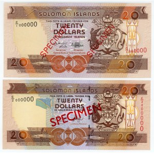 Solomon Islands 2 x 20 Dollars 1986 - 2006 (ND) Specimens