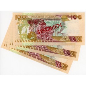 Solomon Islands 3 x 100 Dollars 2006 (ND) Specimens