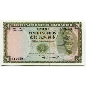 Timor 20 Escudos 1967