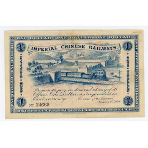 China Imperial Chinese Railways 1 Dollar 1899