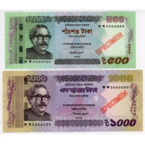 Bangladesh 500 & 1000 Taka 2014 Specimen