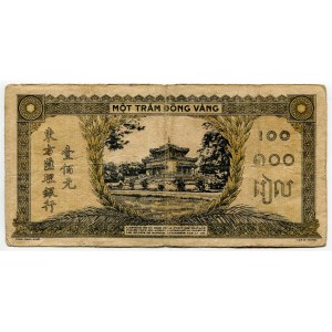French Indochina 100 Piastres 1942 - 1945 (ND)