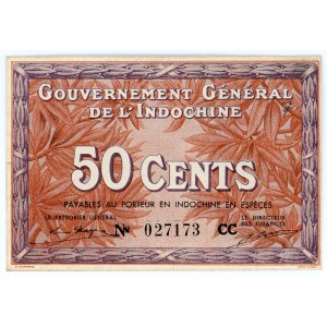 French Indochina 50 Cents 1939 (ND)