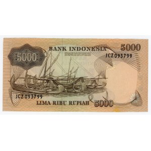 Indonesia 5000 Rupees 1975