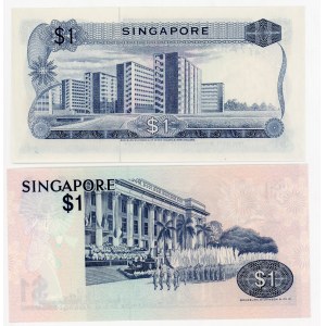Singapore 2 x 1 Dollar 1972 - 1976