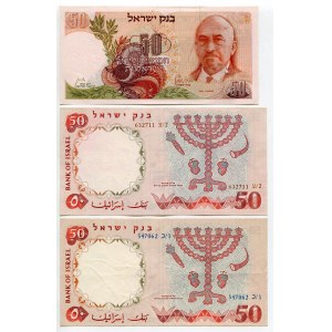 Israel 3 x 50 Lirot 1960 - 1968 JE 5720 - 5728 (ND)