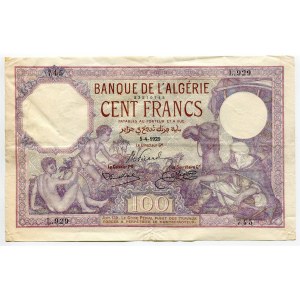 Algeria 100 Francs 1929