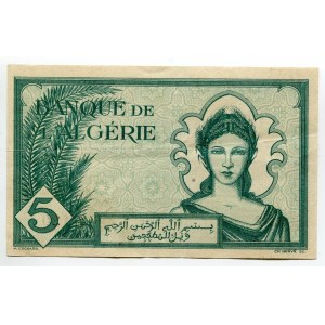 Algeria 5 Francs 1942 Allied Occupation