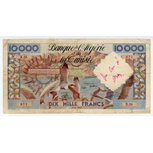 Algeria 10000 Francs 1955