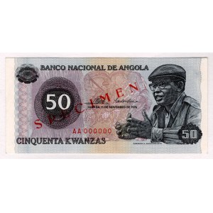 Angola 50 Kwanzas 1976 Specimen