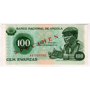 Angola 100 Kwanzas 1976 Specimen
