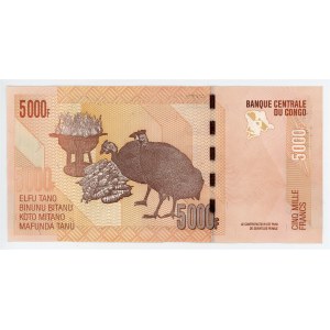 Congo Democratic Republic 5000 Francs 2005 (2012) Error