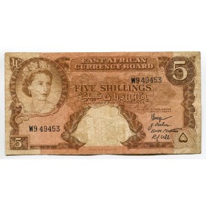 East Africa 5 Shillings 1958 - 1960 (ND)
