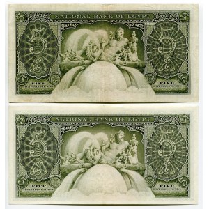 Egypt 2 x 5 Pounds 1952 - 1955