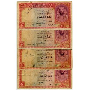 Egypt 4 x 10 Pounds 1959