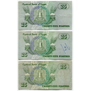 Egypt 3 x 25 Piastres 1981