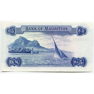 Mauritius 5 Rupees 1967 (ND)