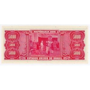 Brazil 5 Cruzeiros on 5000 Cruzeiros 1967 (ND) Overprint