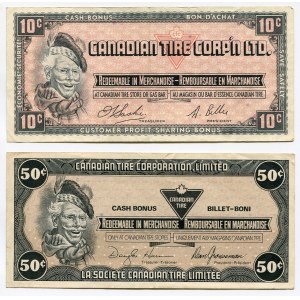 Canada Cash Bonus 10 & 50 Cents 1980 -th