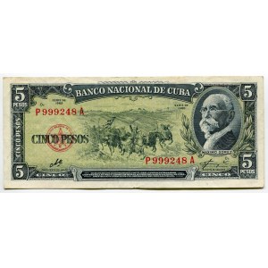Cuba 5 Pesos 1958